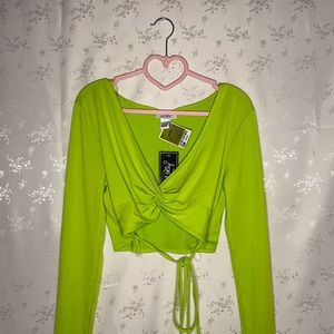 lime green crop top